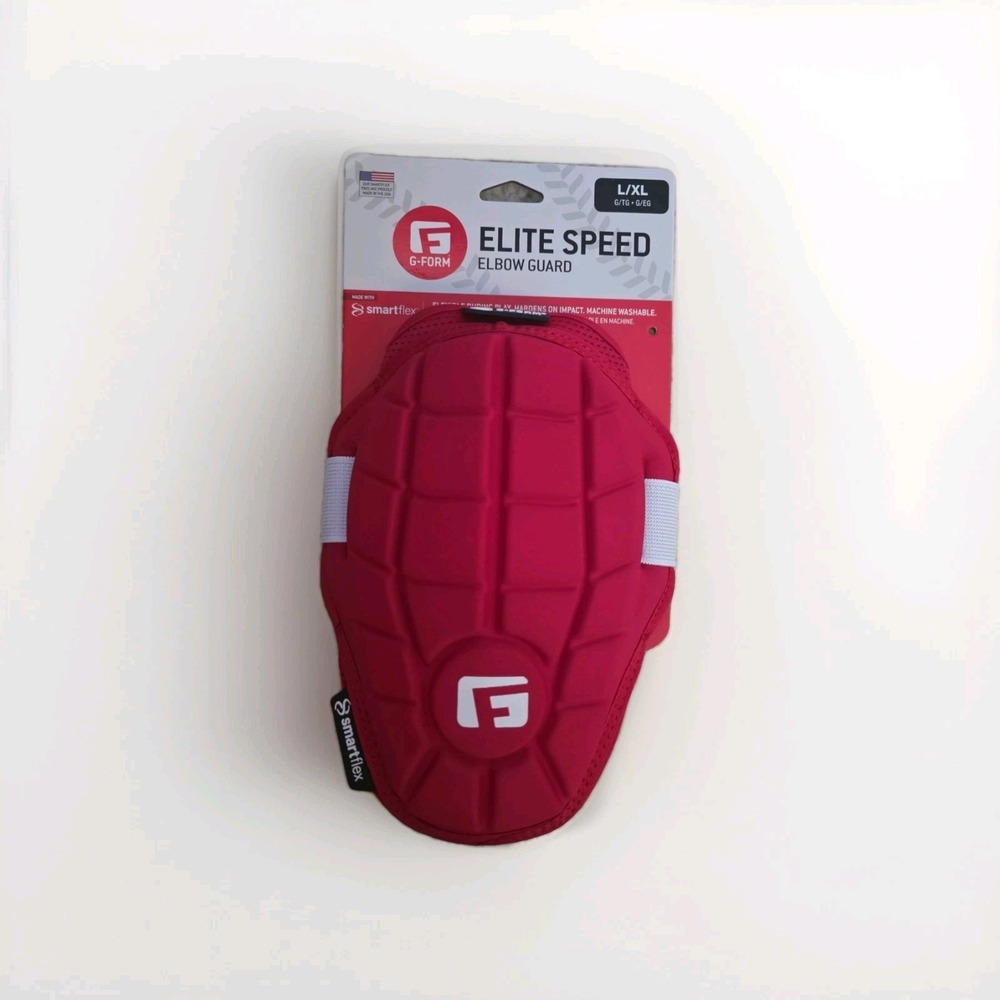 G-Form Elite Speed Batter‎ Elbow Guard-Red-Red-L/XL Made In USA